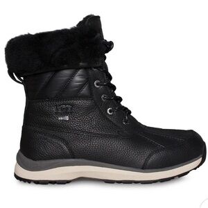 UGG Women's Adirondack III Winter Leather Waterproof Boots with Black Sheerling
